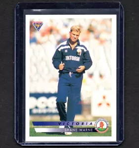 SHANE WARNE 1994 Futera Cricket 2nd Year Rookie RC Card AUSTRALIA #85 PSA - Picture 1 of 2