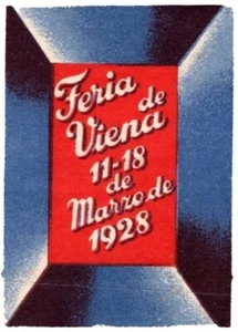1928 Austria Poster Stamp Vienna Fair March 11 To 18 - Picture 1 of 3