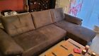 sofa couch garnitur gebraucht von Ewald Schilling L-Form, Farbe Braun Manhattan,