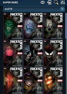 Topps Marvel Collect: Faces of Evil Motion Set w All Awards Digital - Picture 1 of 4
