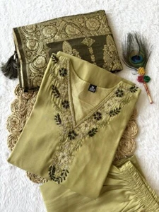 Pakistani Salwar Kameez Readymade 3 Piece Suits Wedding Party Handwork Dress New - Picture 1 of 12