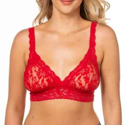 Bralette para mujer Hanky Panky rojo firma encaje sin forro talla M L94818 Foto 1 de 3