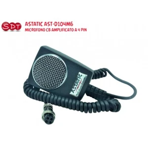 ASTATIC AST-D104M6 MICROFONO CB AMPLIFICATO A 4 PIN - Zdjęcie 1 z 4