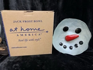 At Home America Jack Frost Glass Bowl 11"x11"x 2"Comes W/Original Box - Picture 1 of 14