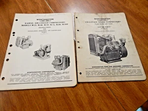2 WORTHINGTON MANUALS FOR 2 STAGE ANGLE COMPRESSORS V3A2 & V6A2 SEE DESCRIPTION - Picture 1 of 6