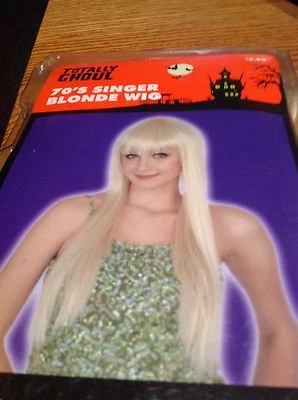 Totally Ghoul 70's Singer Blonde Halloween Wig - New in Package - Image 1 of 2