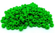 200 Resin Barrel Beads -Green -Pony Beads - 8mm x 6mm -Childrens Crafts -P00270S