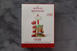 Hallmark Keepsake Age Series I Am One Christmas Tree Ornament Teddy Bear Custom - Picture 1 of 23