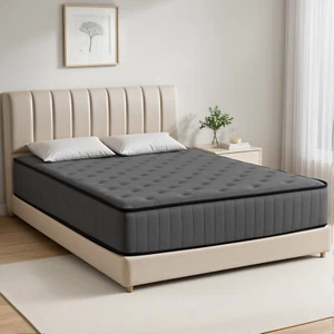 Ufurniture Double Mattress Pocket Springs Euro Top Memory Foam Bed 27cm - Picture 1 of 11