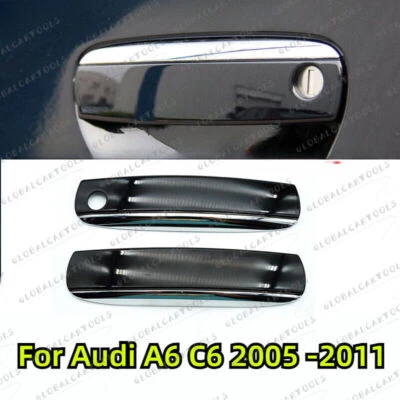 Cubierta de manija de puerta exterior de coche para Audi A6 C6 2005-2011 Foto 1 de 4