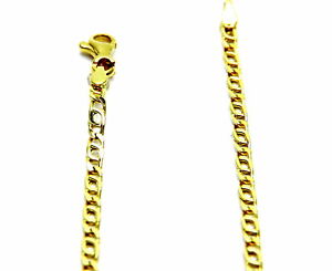 Collar Hombre Oro Amarillo 18kt 750 Cadena Jersey Perdiz CM 50