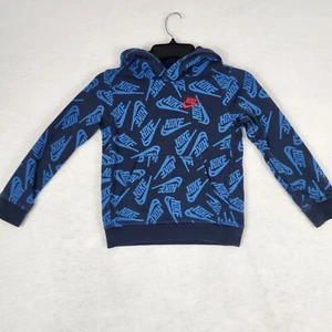 Nike Big Kids Boys' Sportswear Club Fleece Pullover Hoodie Blue Boys US Size XS - Picture 1 of 11