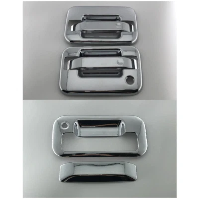 Juego de molduras de cubierta de tazón de manija de puerta cromada delantera para Ford F-150 2004-2014 Foto 1 de 3