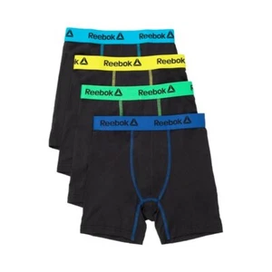 Reebok Boys' Boxer Briefs Underwear, 4-Pack,Black Size M(8/10) - Picture 1 of 2