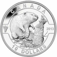2013 Canada $10 Beaver - O Canada Silver - Fine Silver Coin