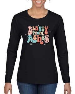 Camiseta Beauty From Ashes Genial Fuente con Estrellas Mujeres Gráfica Mangas Largas - Imagen 1 de 8