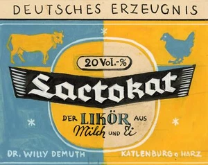 Diseño boceto logotipo lactocat licor alcohol pollo vaca dibujo técnica de mezcla - Imagen 1 de 2