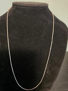 Sterling Silver 925 1mm 2.76gr 18" Snake Type Chain stamped - Picture 1 of 6