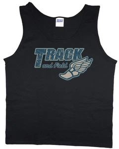 Men's tank top track and field winged shoe logo t-shirt sleeveless tee - Picture 1 of 1
