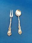 Nils Johan Sweden NIJ4 Silver Plate Demitasse Spoon 4&quot; and Snail Fork 4&quot;