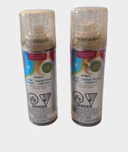 UNIQUE Glitter Hairspray GOLD (2 Cans x 4.5 Oz Each) BRAND NEW & SEALED! - Picture 1 of 2
