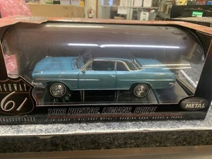 Highway 61 1963 Pontiac Lemans Coupe Blue. 1/18 Scale.  Die Cast - Picture 1 of 4