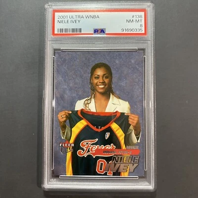 PSA 8 2001 Fleer Ultra WNBA Niele Ivey Rookie RC #138 Indiana Fever - Image 1 of 2
