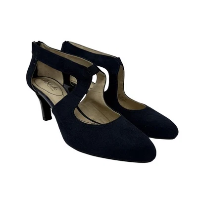 LifeStride Zapatos Mujer Talla 9M Azul Marino Gamuza Giovanna 2 Sistema Suave Tacones Vestido Foto 1 de 4