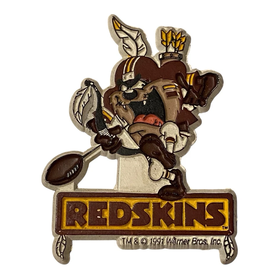 VTG Washington Redskins Looney Tunes Taz NFL Football Magnet Standings Board - Image 1 of 3