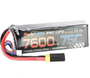 Power Hobby 3S760075CXT60APT 7600mAh 11.1V 3S 75C LiPo Battery with Hardwire XT - Picture 1 of 1