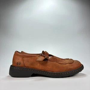 Mocassini Mary Jane Born Marrone Marrone Marrone Scarpe Comode in Pelle W6431 Donna Taglia 8 - Foto 1 di 11