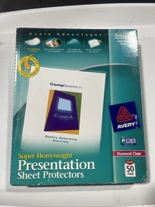 Avery 74130 Super Heavy White Presentation Sheet Protectors  - Picture 1 of 2