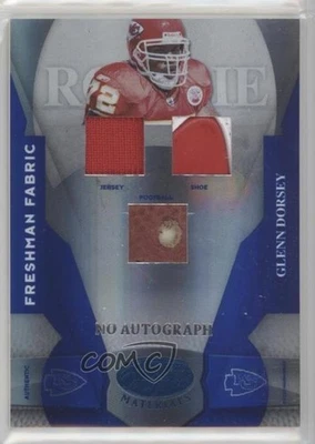 2008 Leaf Certified Materials Mirror Blue Signatures Glenn Dorsey Rookie Auto RC - Image 1 of 2