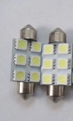 2 piezas Super Blanco 6 SMD 3 chips 5050 LED 36mm 6418 Foto 1 de 4