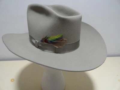 De Colección Sombrero Stetson Resistol Vientre Plateado Autoconforme Talla 7 EX LEER AÑOS 70 Foto 1 de 4