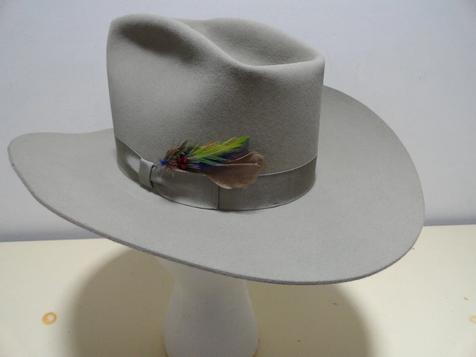 复古 Stetson Resistol 帽子 Silverbelly Self Conforming 尺寸 7 EX 阅读 70 年代 — 第 1/4 张图片