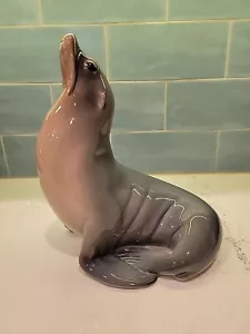 Estatuilla de colección de 11" Royal Copenhagen SEA LION de Theodore Madsen modelo # 265 - Imagen 1 de 10