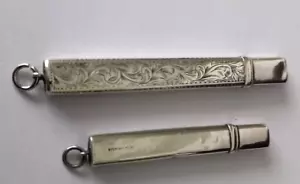 Antik 1900 Punze Silber Tischler Federmäppchen + eine weitere gemarkt Sterling - Bild 1 von 11