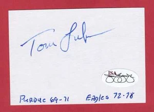 Tom Luken Eagles Purdue Cut Karteikarte Autogramm JSA signed Auto - Bild 1 von 1