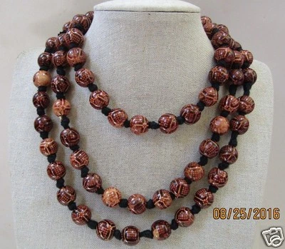Old Plamwood Round Mala/Necklace, Japa Mala Beads By Teknowear - Image 1 of 4
