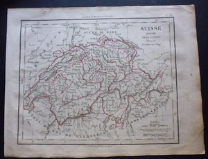 carte géographique ancienne coloré an 1823 "SUISSE divisé" 'chez Tardieu-Denesle - Imagen 1 de 6