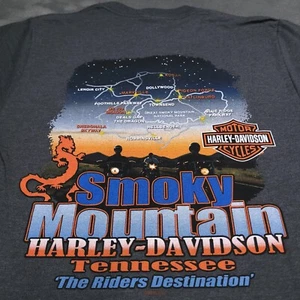 Harley Davidson Smoky Mountains 2017 Star Map Motorcycle Small Gray - Picture 1 of 8
