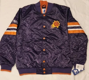 Men's Starter Purple Phoenix Suns Scout Varsity Satin Full-Snap Jacket Large - Picture 1 of 6