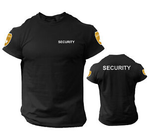 Security T Shirt Event Staff Office Double Sided Badge Front/Back