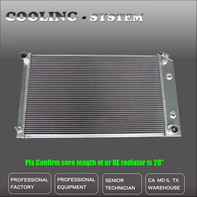 Radiador de aluminio de 3 filas de 28" de núcleo ancho para Pontiac Lemans DPI161 1968-1978 Foto 1 de 4
