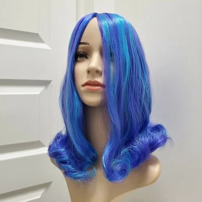 Peluca "Nueva" Azul/Púrpura Disfraz Disney Descendientes 3 Peluca Sintética Talla S Foto 1 de 4