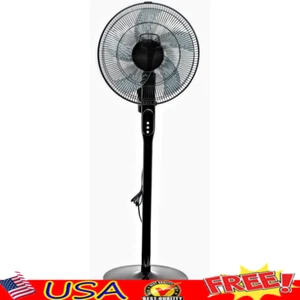 12-Speed Adjustable Height Oscillating Pedestal Fan W/ Remote Control Timer New - Picture 1 of 10