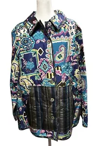 NWT Koos Of Course Paisley Size 1X Reversible Jacket - Picture 1 of 5