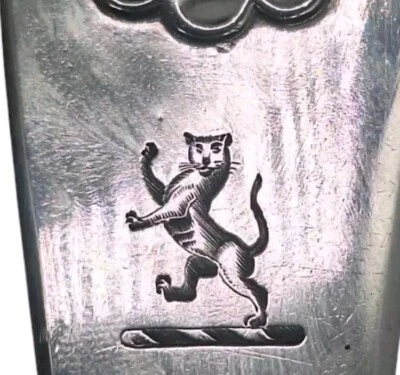 1859 Scottish Clan Meat Carving Fork Solid Sterling Silver Fiddle Shell Pattern - Image 1 of 4