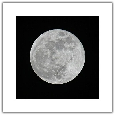 Super Moon Night Sky Astronomy Space - Greetings Card Birthday / Blank Notelet - Image 1 of 4